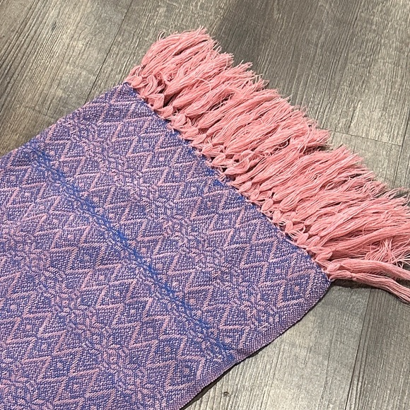 Mexican Pink Lavender Rebozo Shawl - Picture 3 of 4